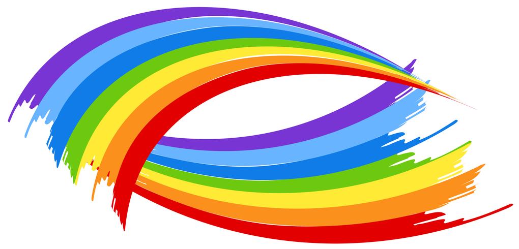 De Verfborstel van de regenboog op Witte Achtergrond vector