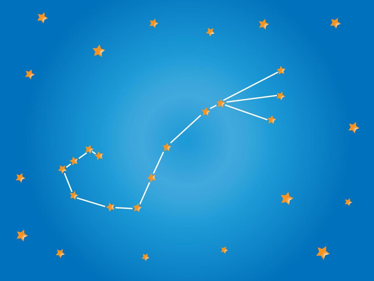 schorpioen sterrenbeeld sterren in de ruimte. sterrenbeeld Schorpioen sterrenbeeld lijnen. vectorillustratie. vector