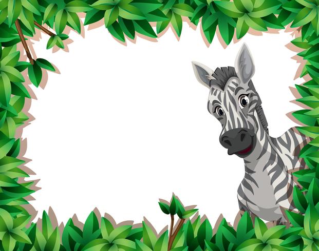 Zebra in aardkader vector