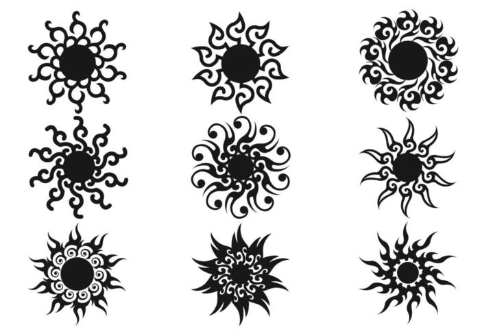 Decoratieve Zon Vector Pack