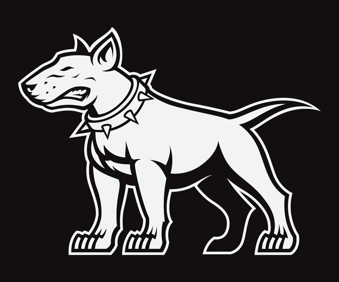 bull terrier vector logo