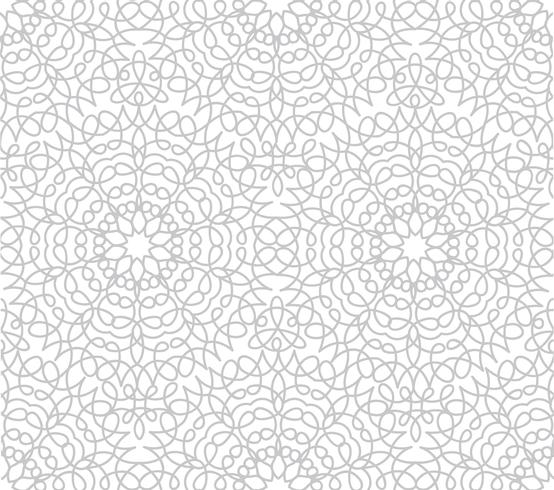 Abstract floral lijn Oosterse tegel patroon. Arabisch ornament vector