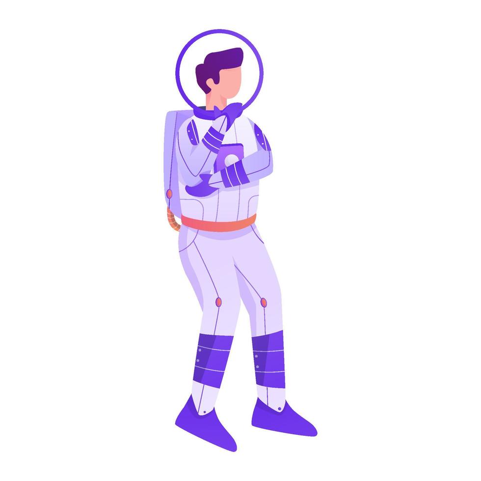 denkende astronaut illustratie vector