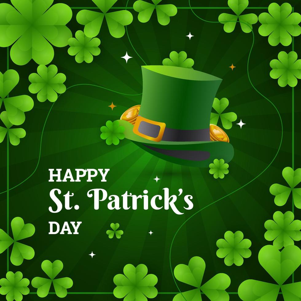 st patrick's hoed achtergrond vector