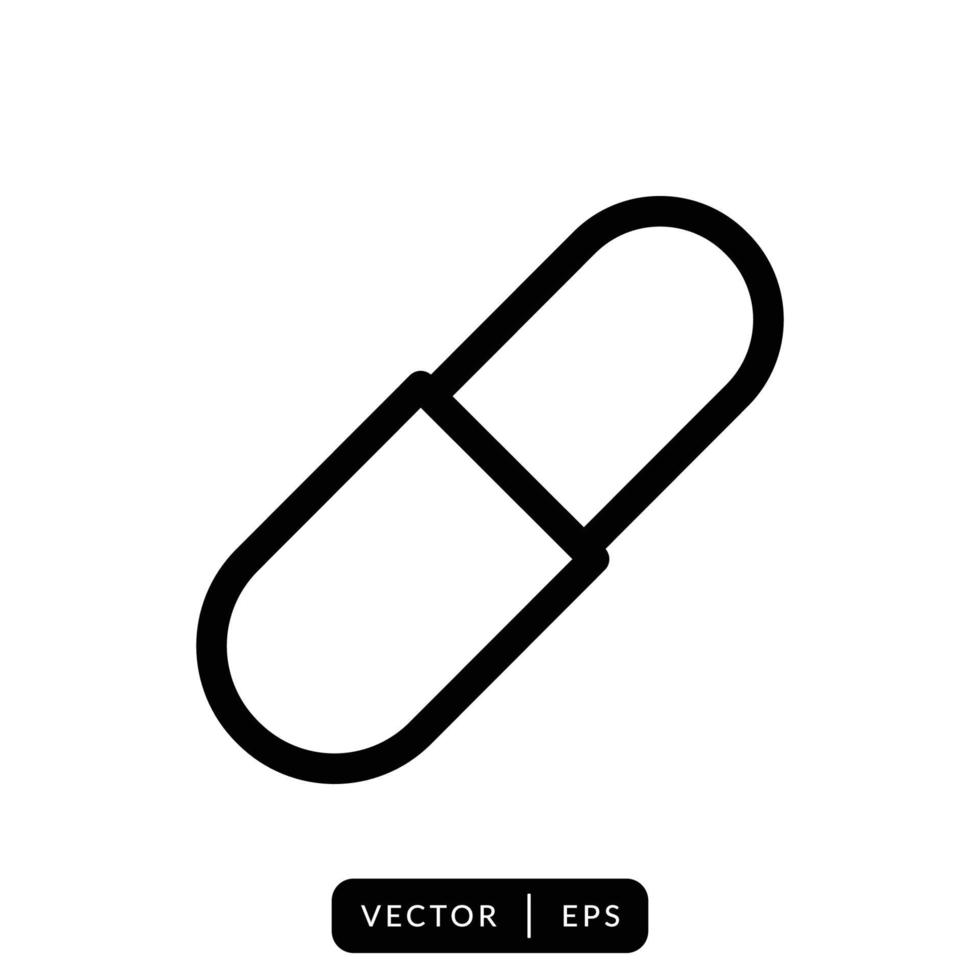 eenvoudig capsulepictogram vectorontwerp vector