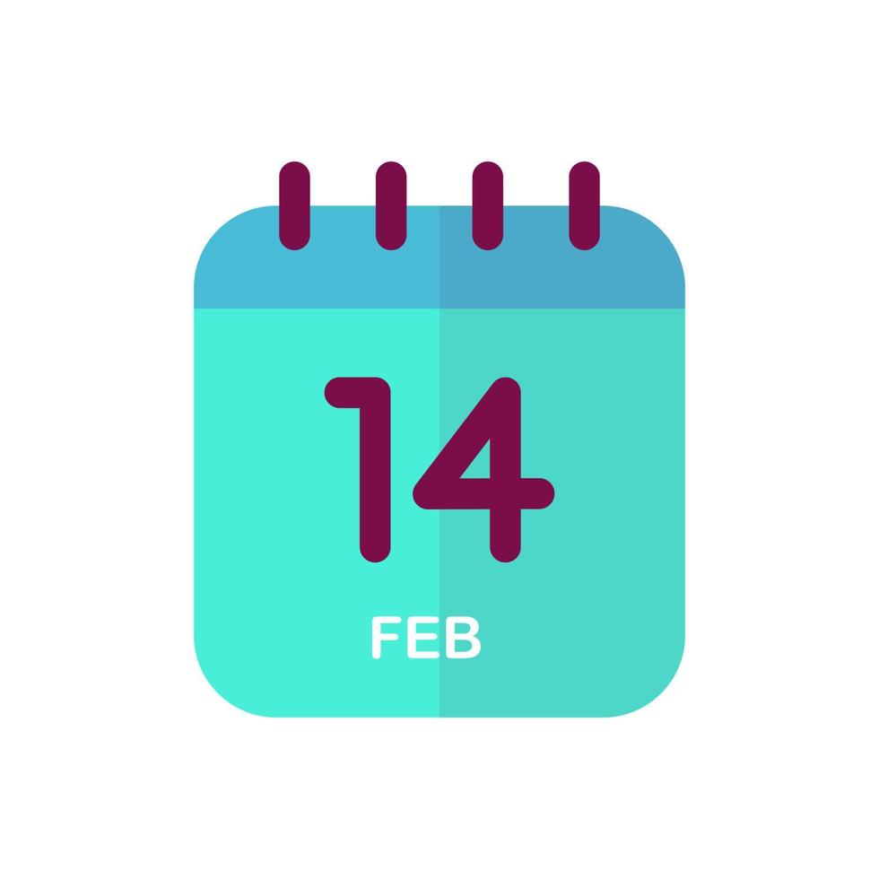 valentijnsdag kalender vector