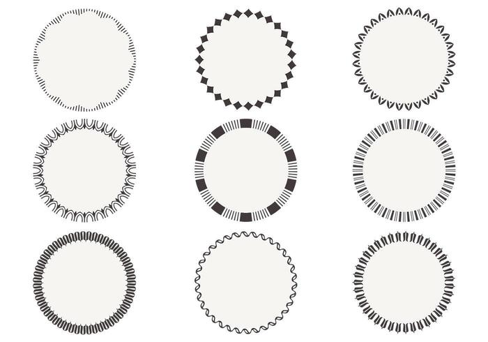 Eenvoudige cirkelvormige framevectoren vector