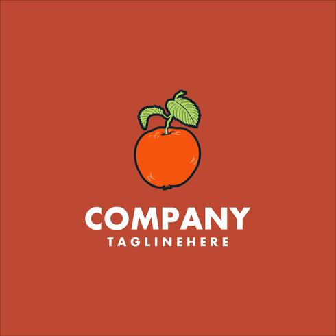 Oranje fruit logo ontwerpconcept. vector