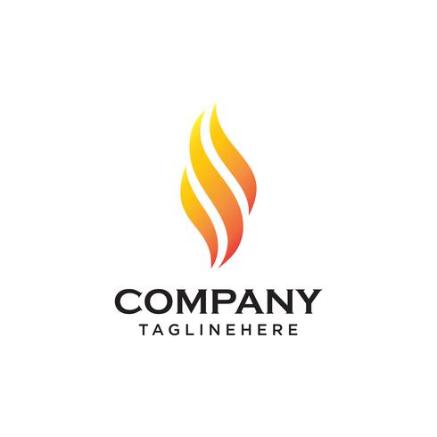 Fire Flame Logo-ontwerp vectormalplaatje vector