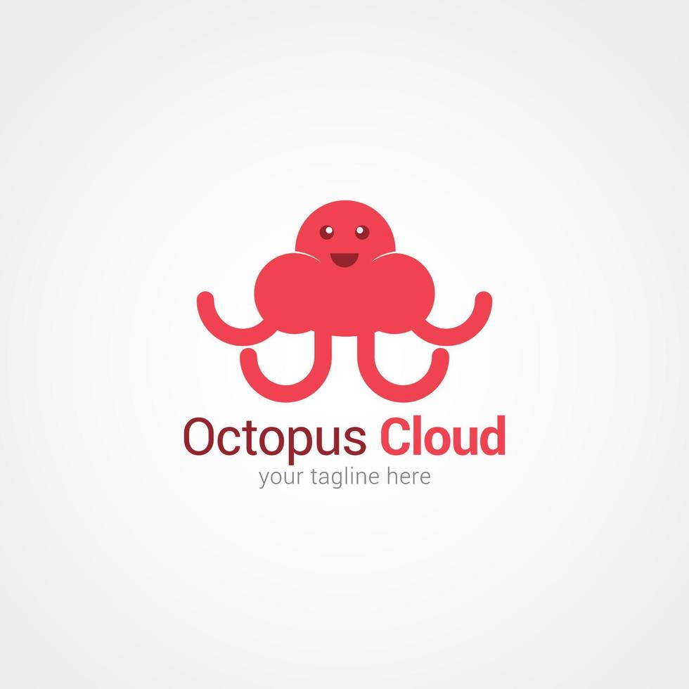 octopus logo vector ontwerp illustratie