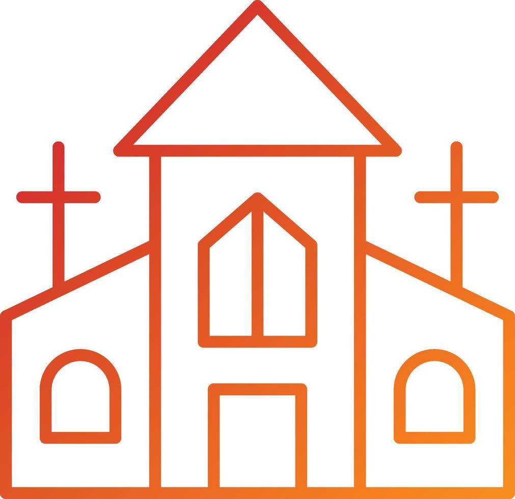 kerk pictogramstijl vector