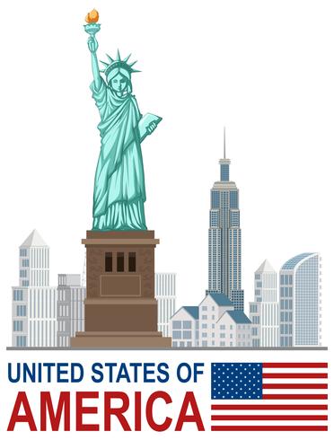 Een set van USA Landmark vector