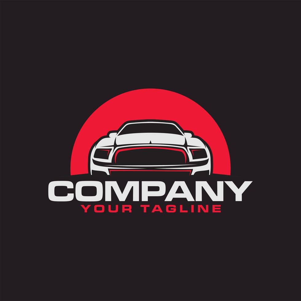 auto-logo met zwarte achtergrond vector