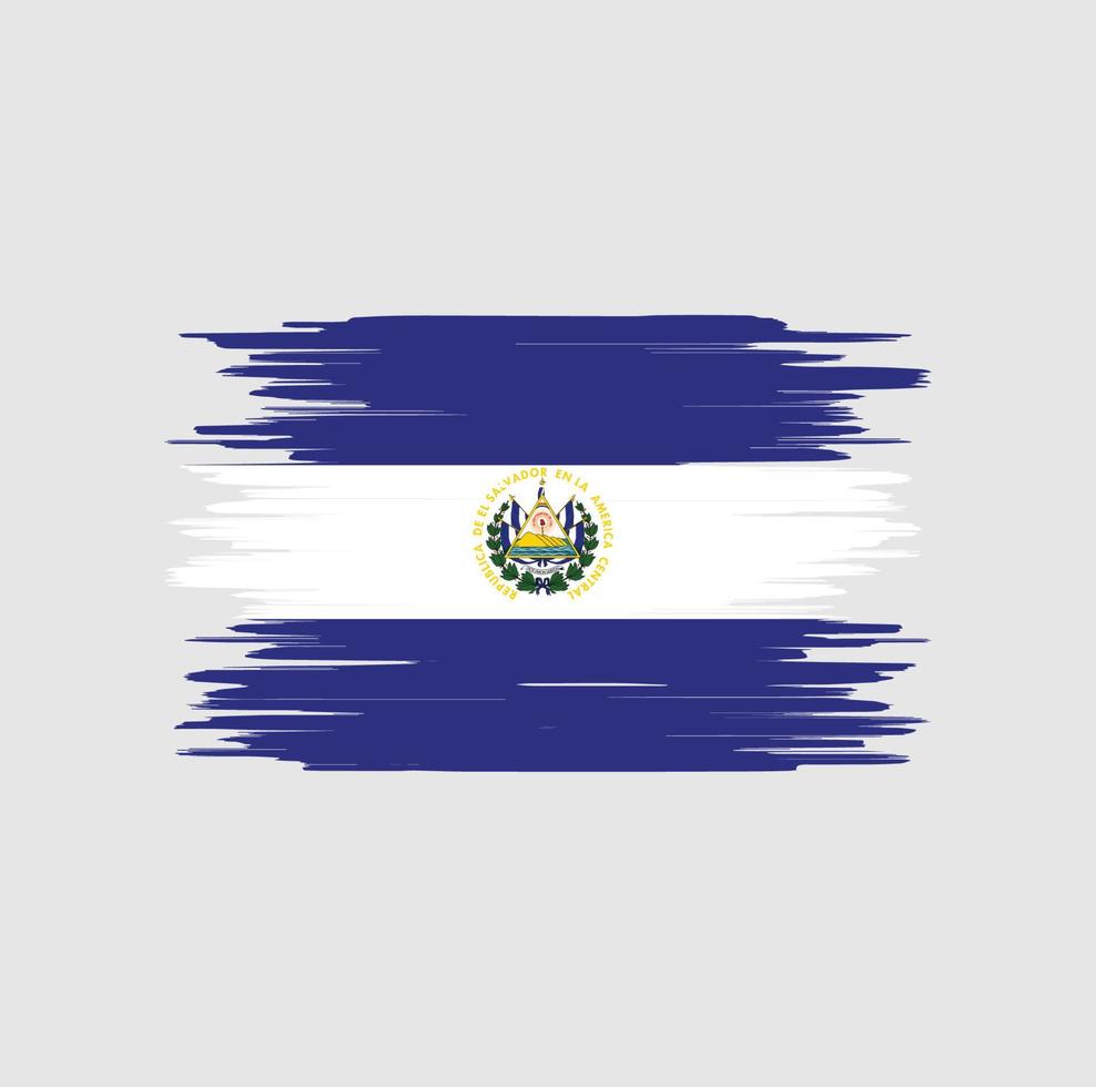 el salvador vlag penseelstreek, nationale vlag vector