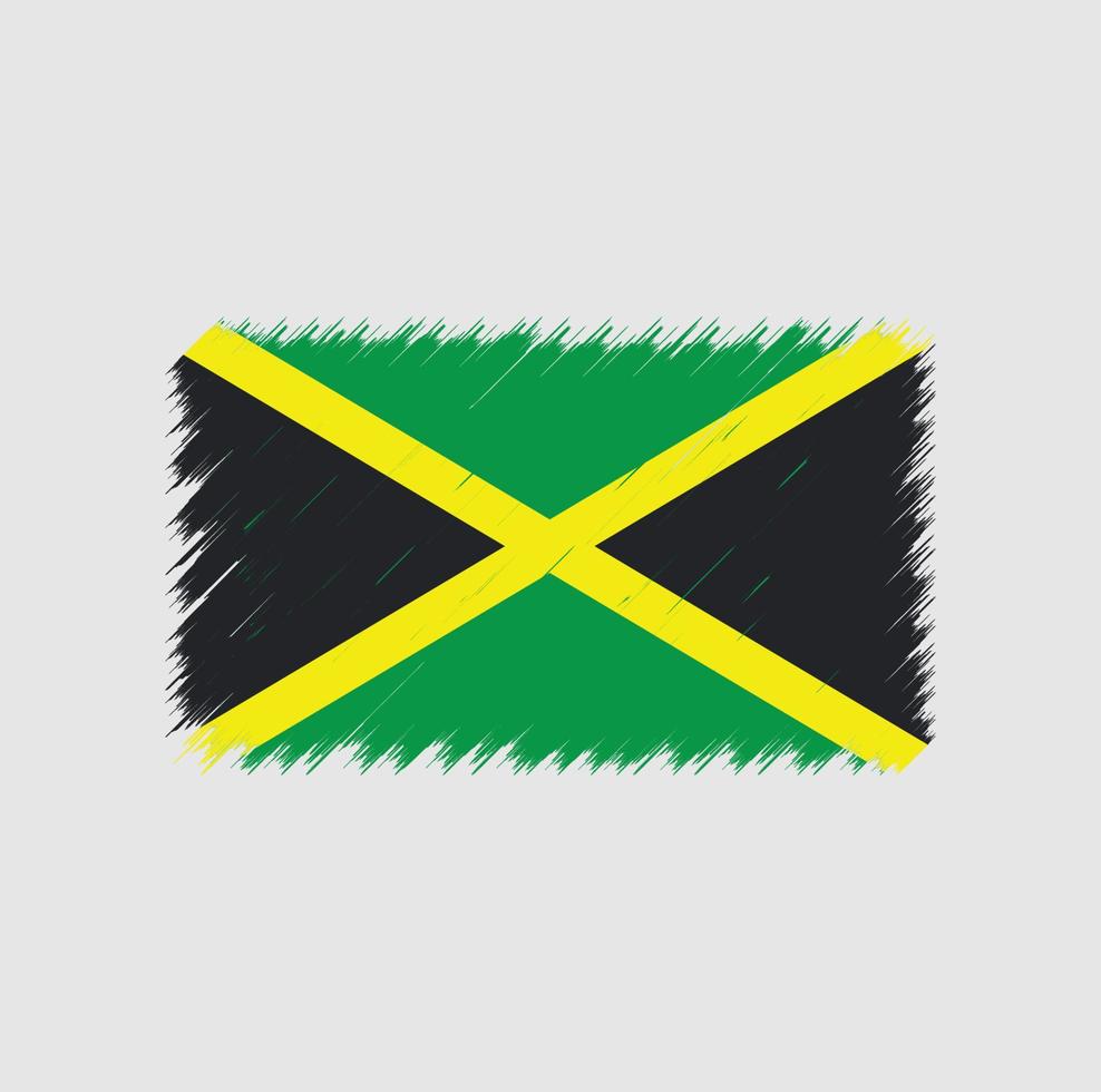 jamaica vlag penseelstreek vector