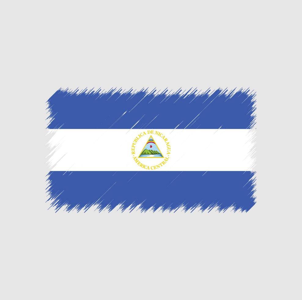 nicaragua vlag penseelstreek vector