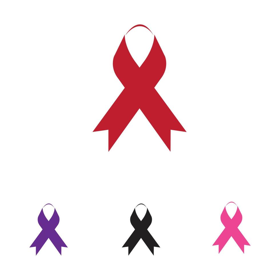 kleurrijke linten logo symbool illustratie ontwerpsjabloon - vector