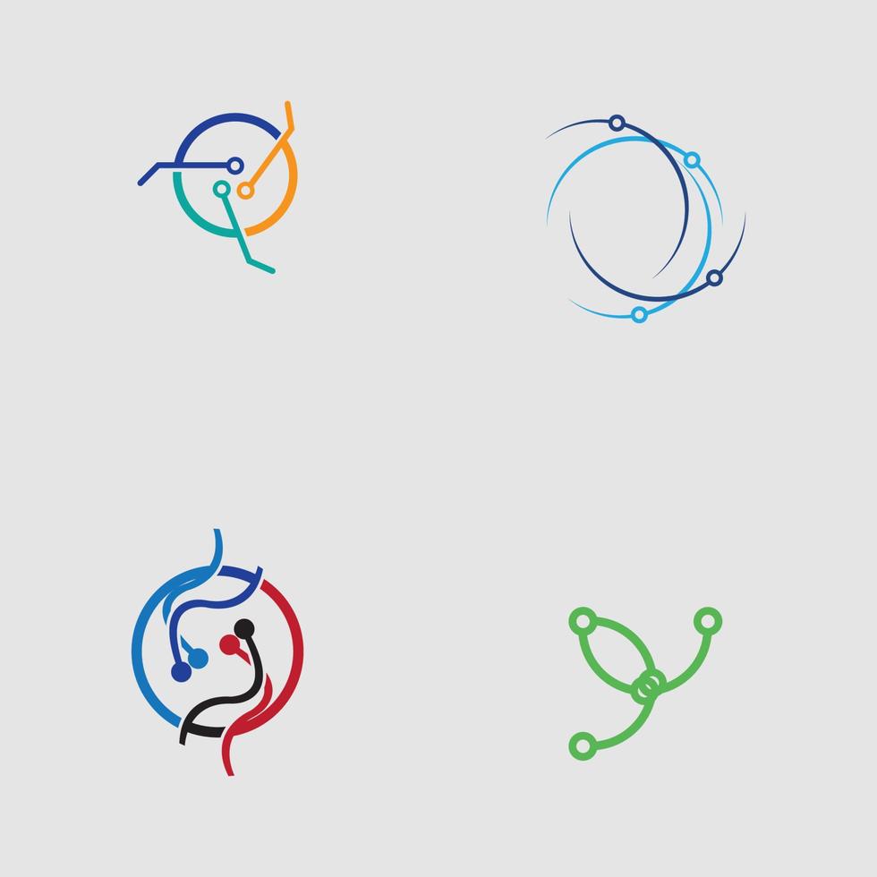 technologie logo ontwerp vector