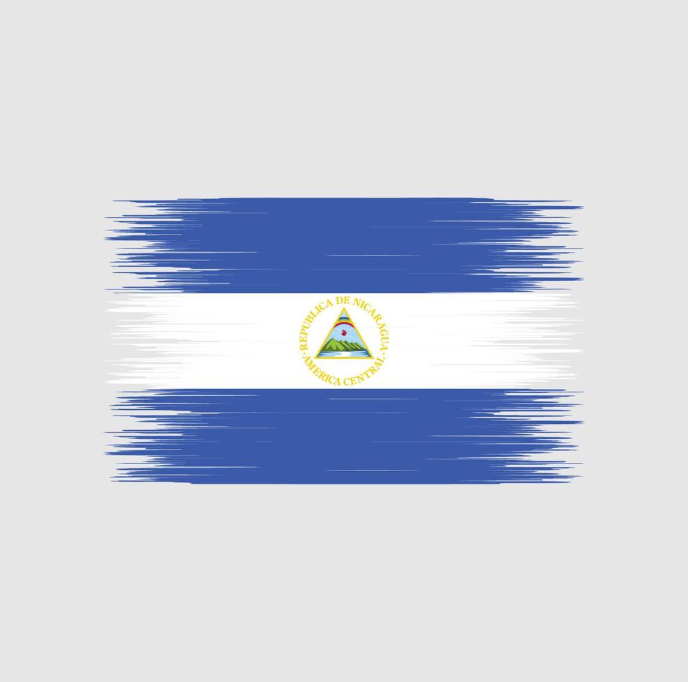 nicaragua vlag penseelstreek, nationale vlag vector