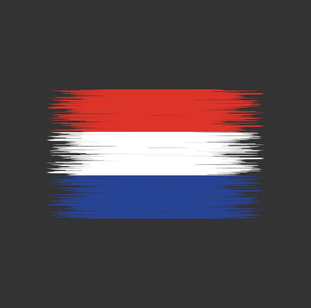 nederlandse vlag penseelstreek, nationale vlag vector