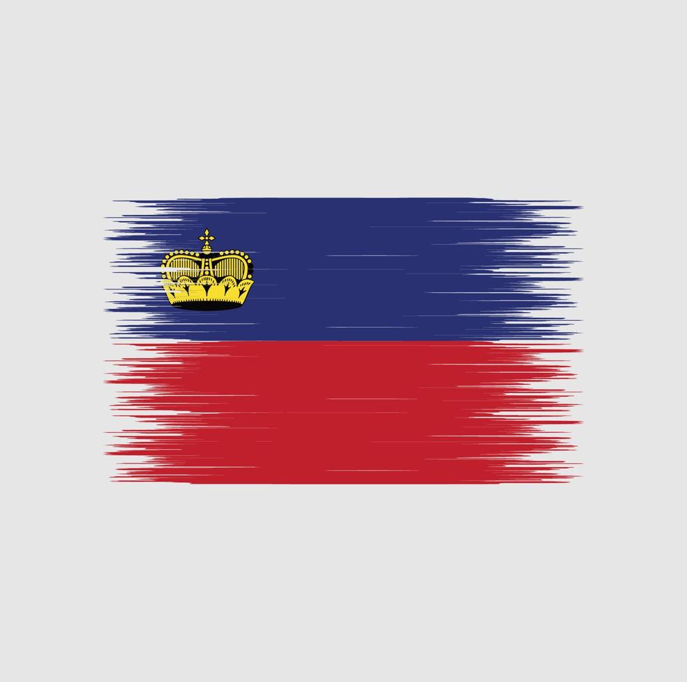 liechtenstein vlag penseelstreek, nationale vlag vector