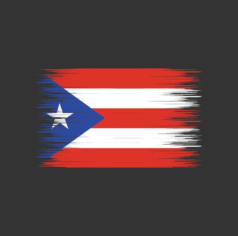 Puerto Rico vlag penseelstreek, nationale vlag vector