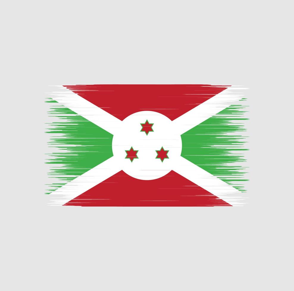 Burundese vlag penseelstreek, nationale vlag vector