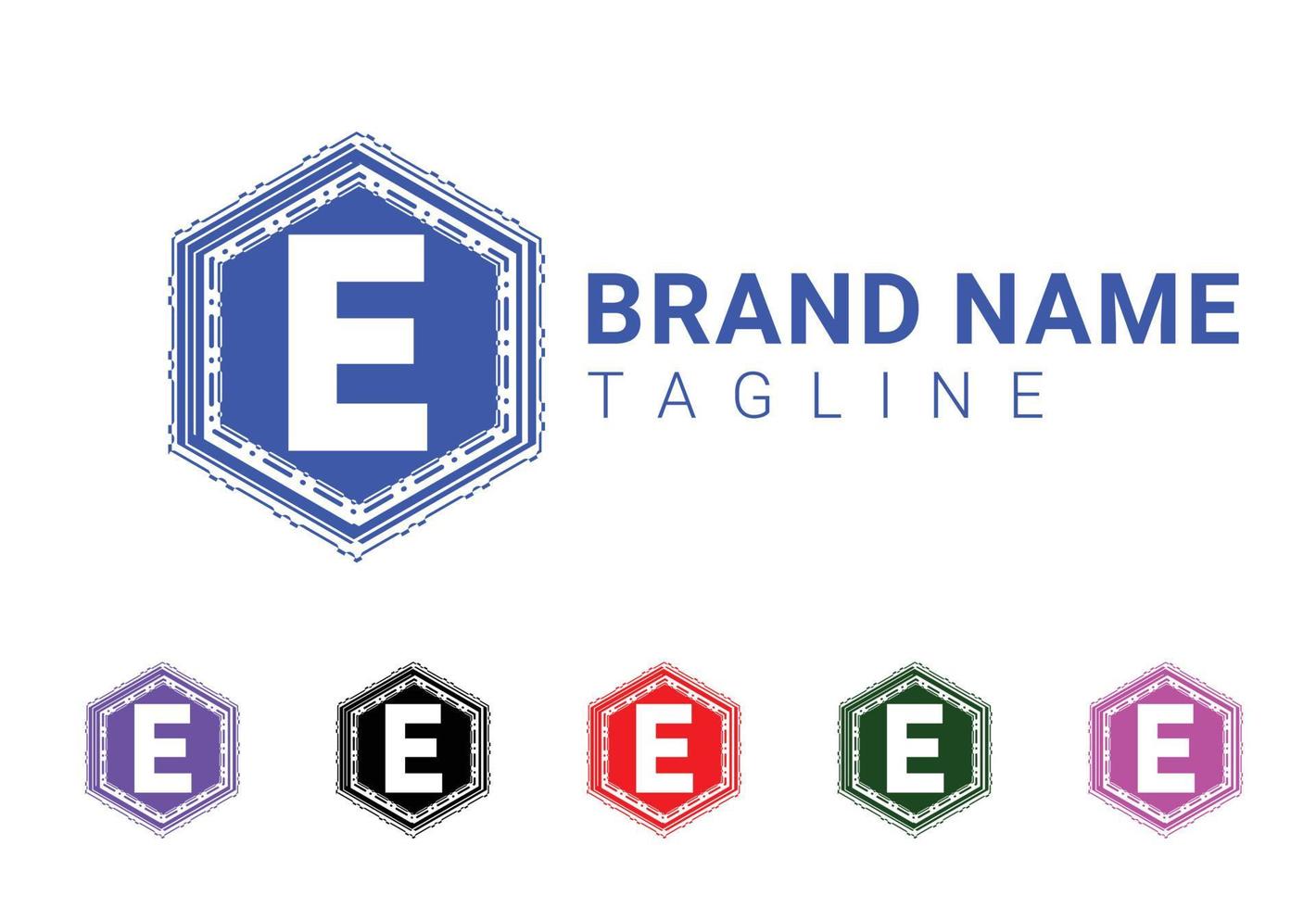 e letter nieuw logo en pictogramontwerp vector