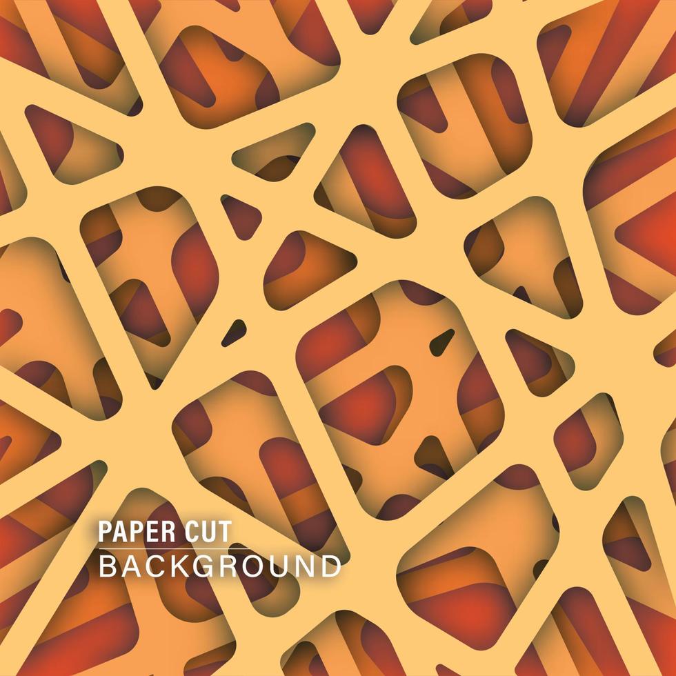 abstracte papercut achtergrond, kleur snijkunst vector