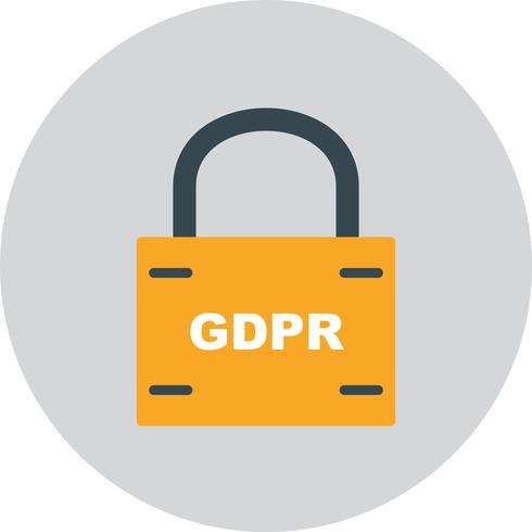 Vector GDPR beveiligingsslot pictogram