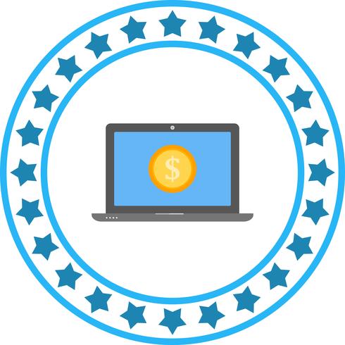 Vector Laptop geld pictogram