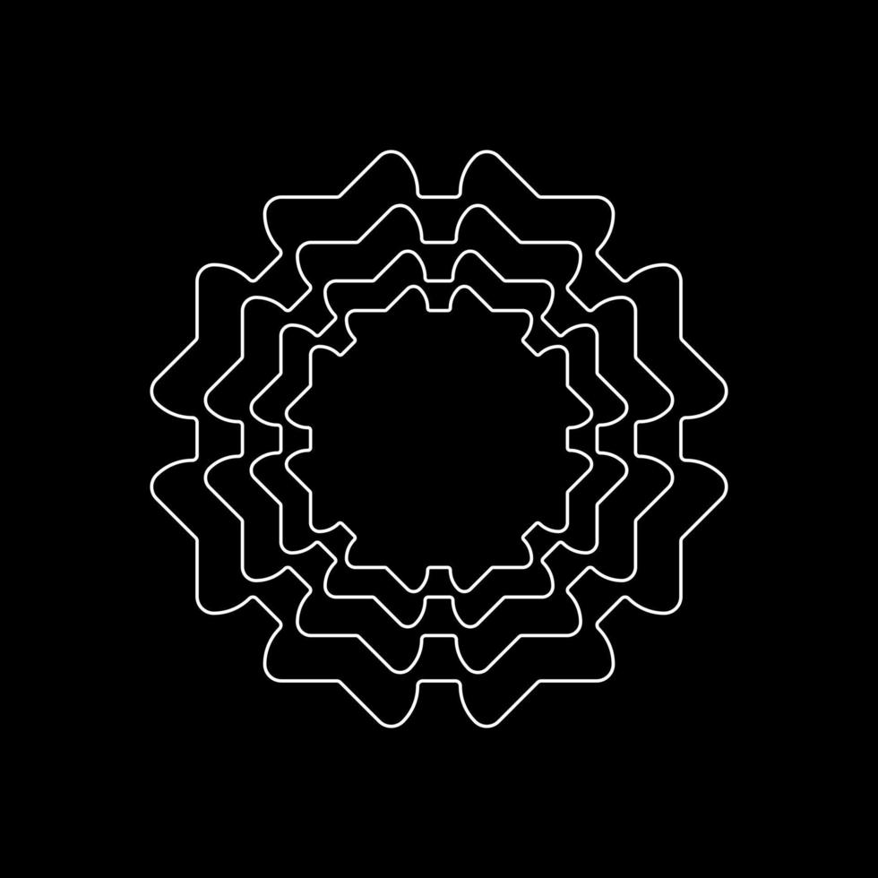 abstract symbool plat mandala-element vector