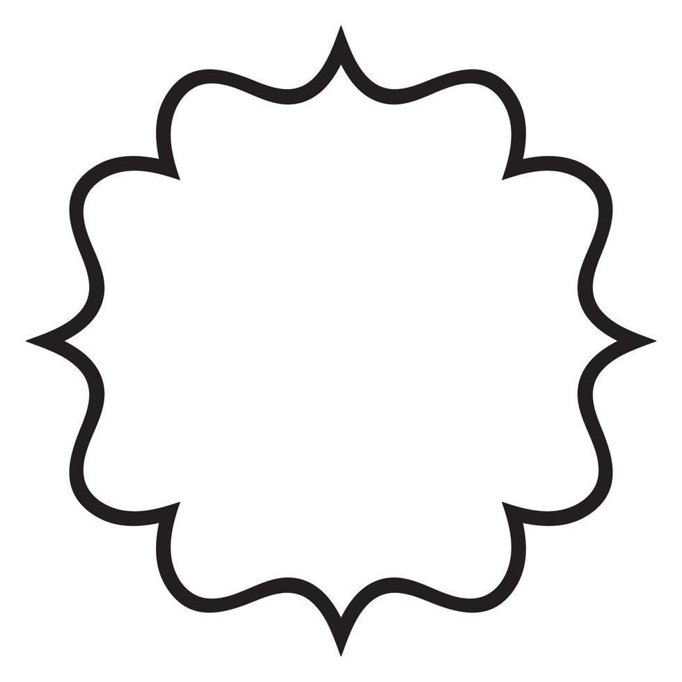 schattig mandala-frame. sier ronde doodle bloem geïsoleerd op een witte achtergrond. geometrische decoratieve sieraad in etnische oosterse stijl. vector