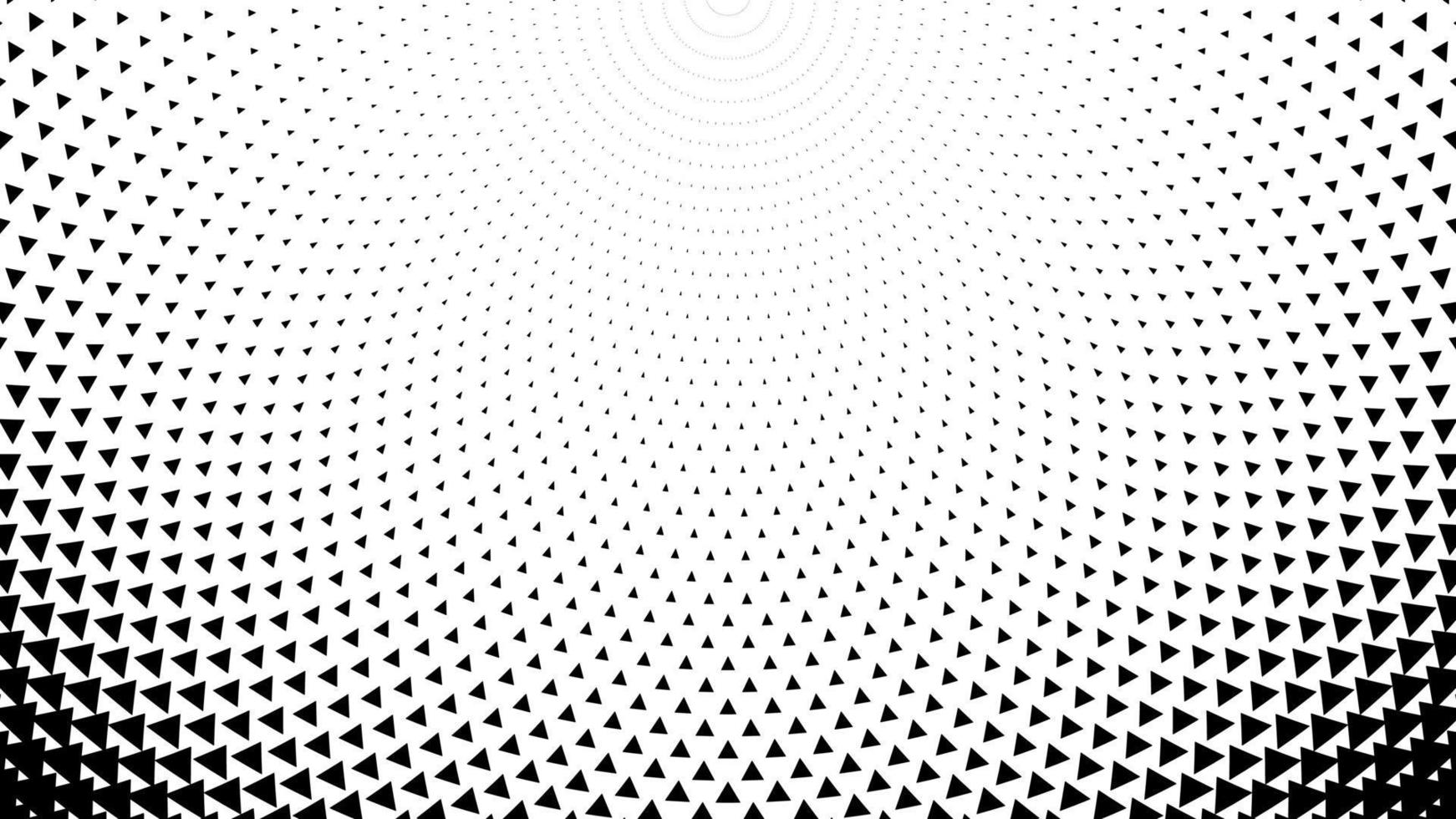 driehoekige halftone achtergrond. geometrische zwart-wit kaart. vector