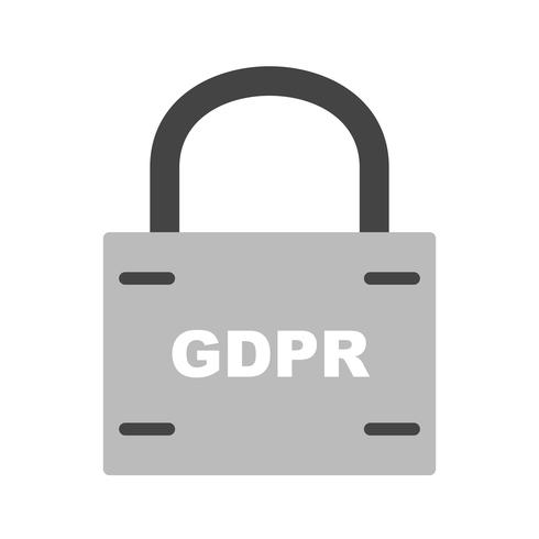 Vector GDPR beveiligingsslot pictogram