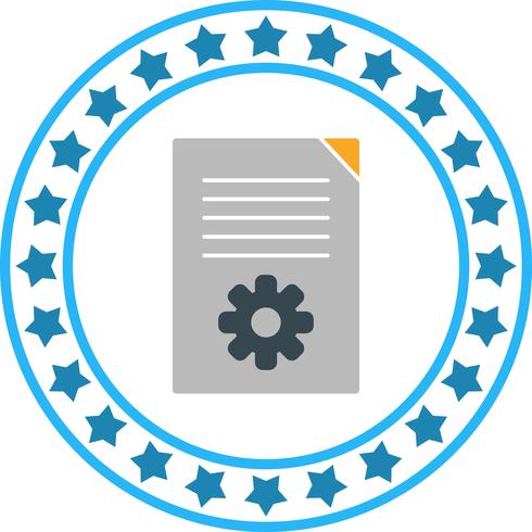 Vector Document Setting Icon