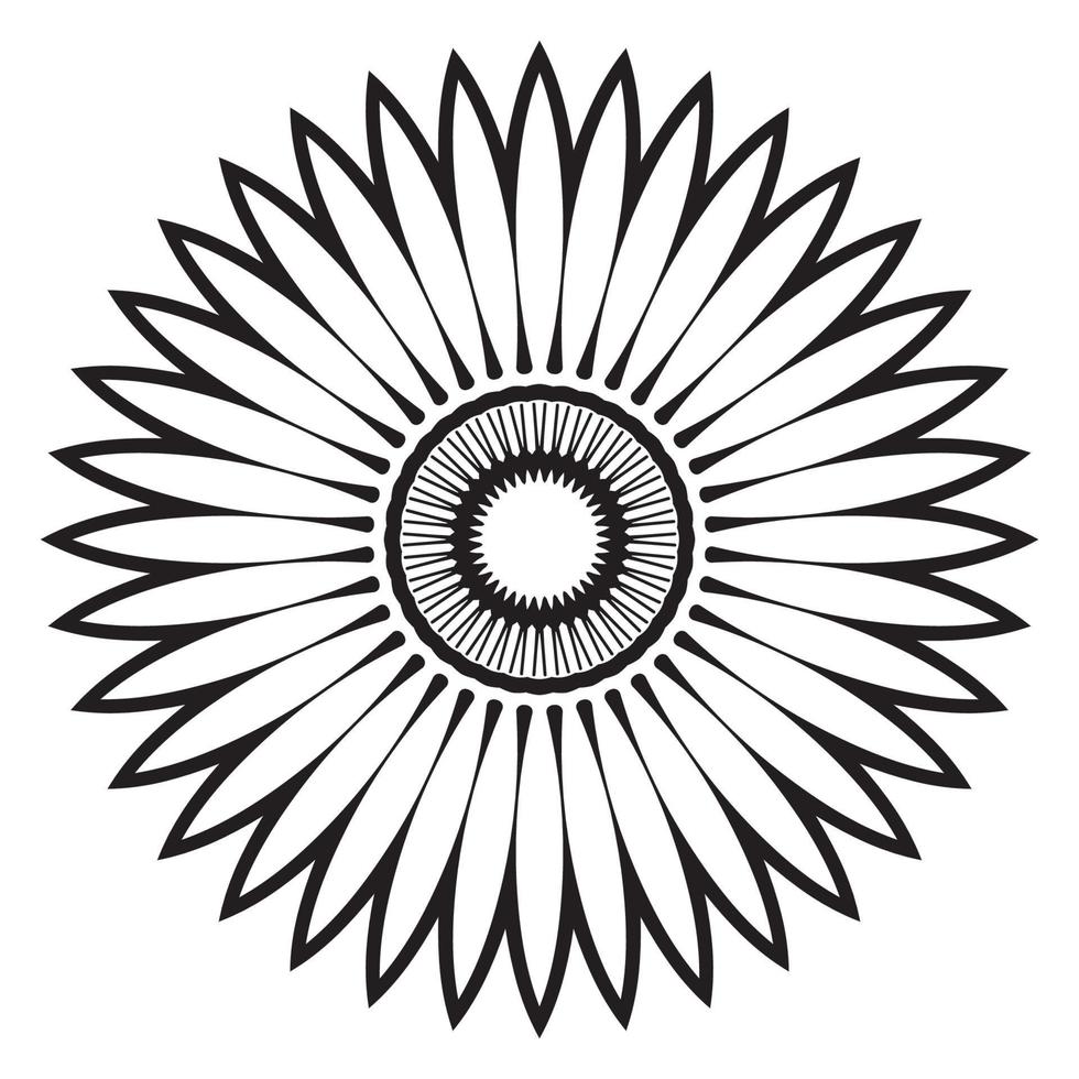 schattige mandala. sier ronde doodle bloem geïsoleerd op een witte achtergrond. geometrische decoratieve sieraad in etnische oosterse stijl. vector