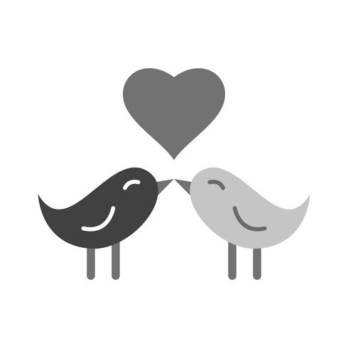 Vector vogels liefde pictogram