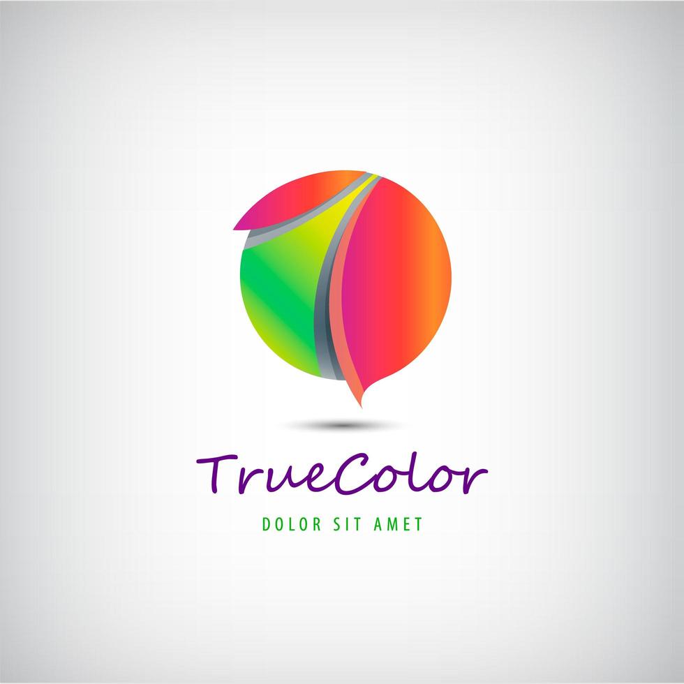 vector bol, cirkel 3d kleurrijke logo.