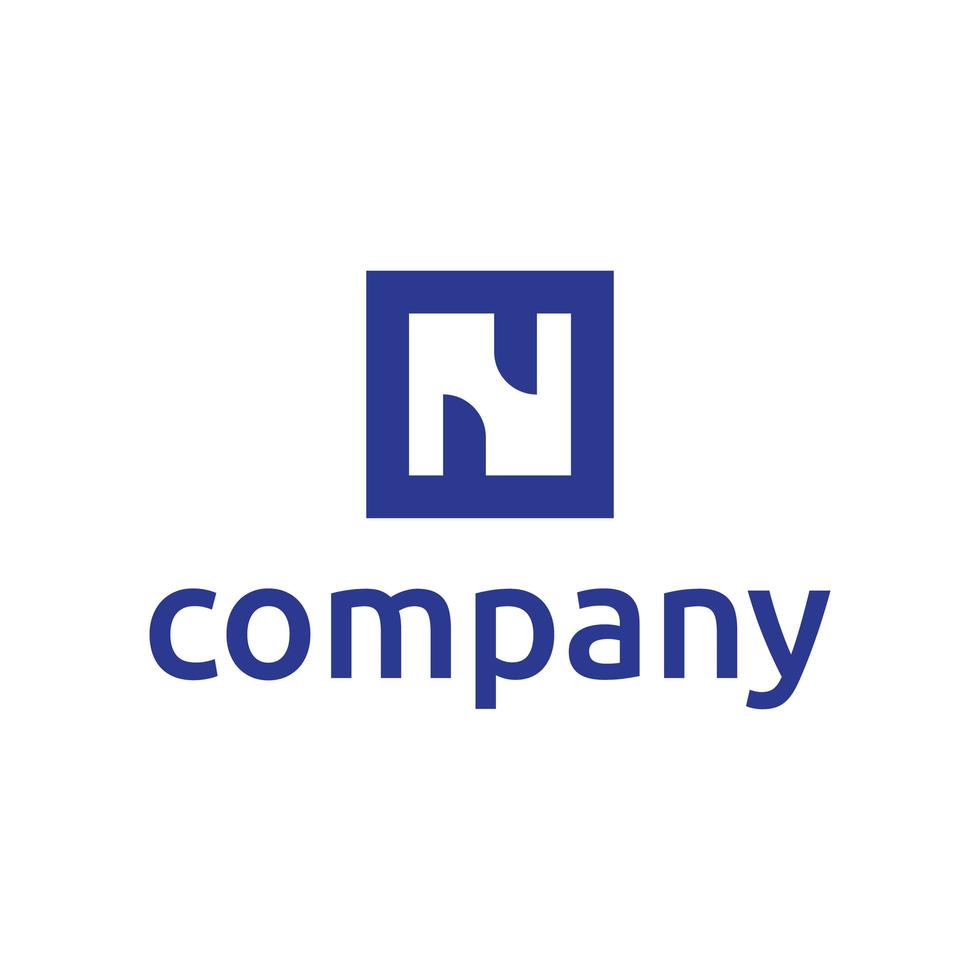 letter n vierkant logo-ontwerp vector