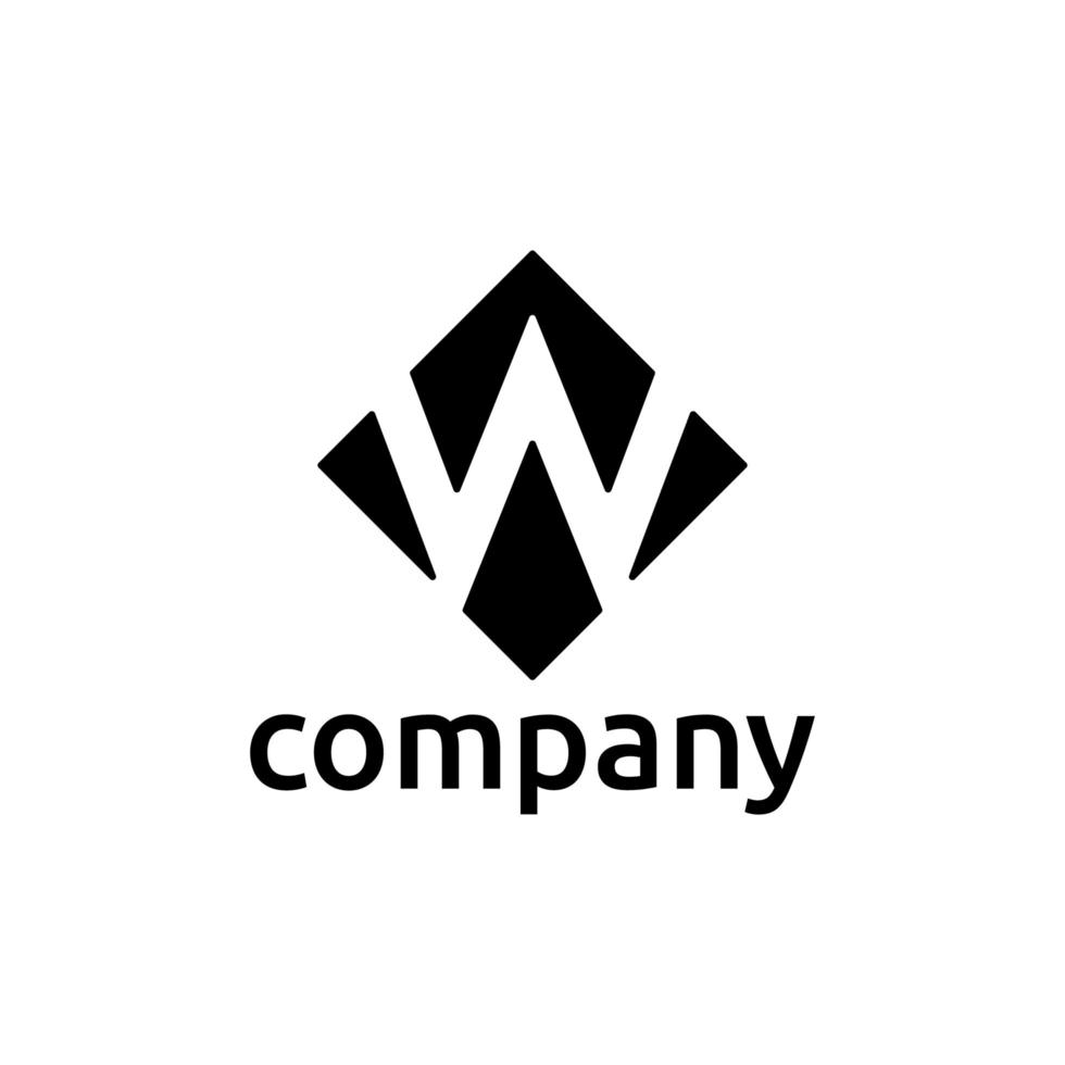 letter w vierkant logo-ontwerp vector