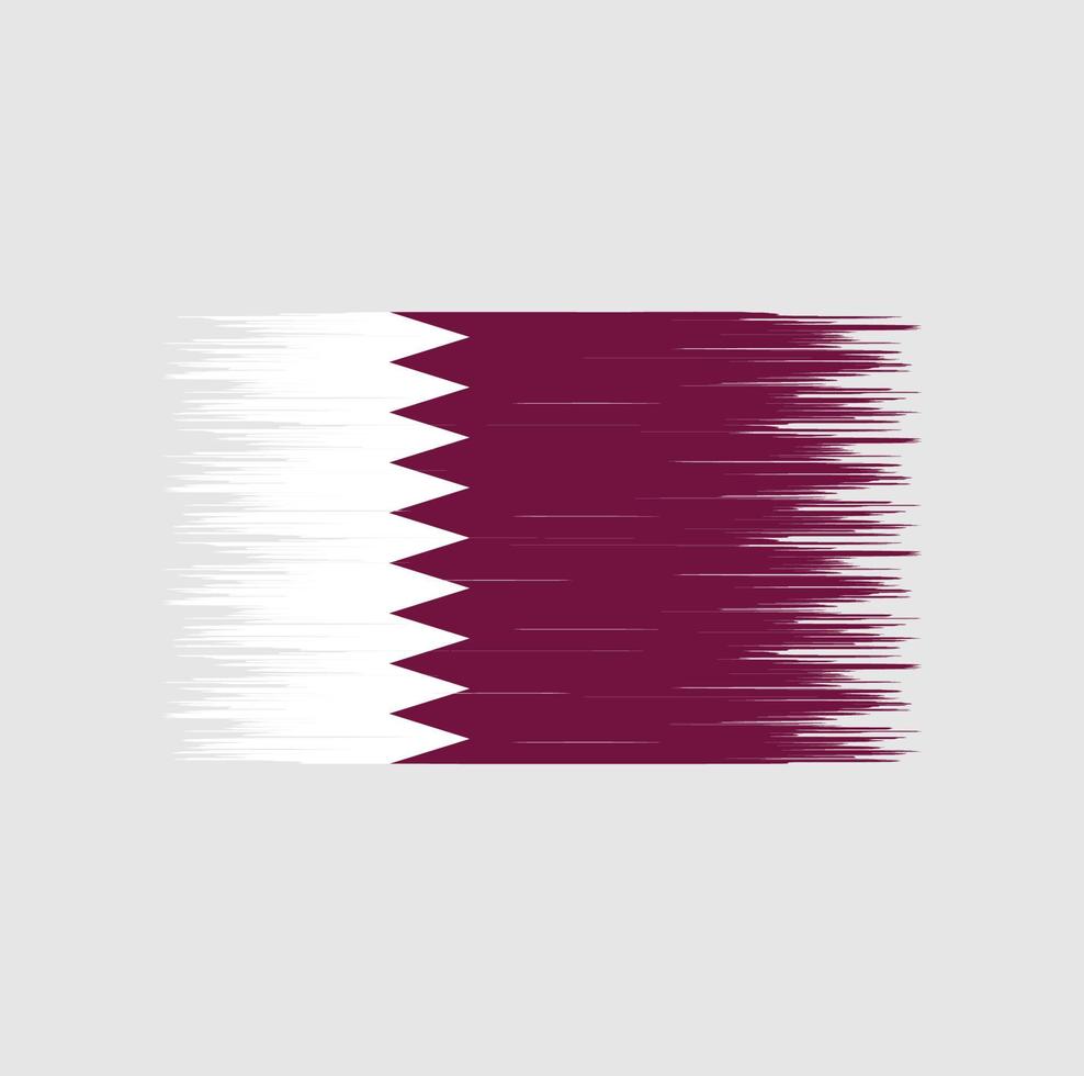 qatar vlag penseelstreek, nationale vlag vector