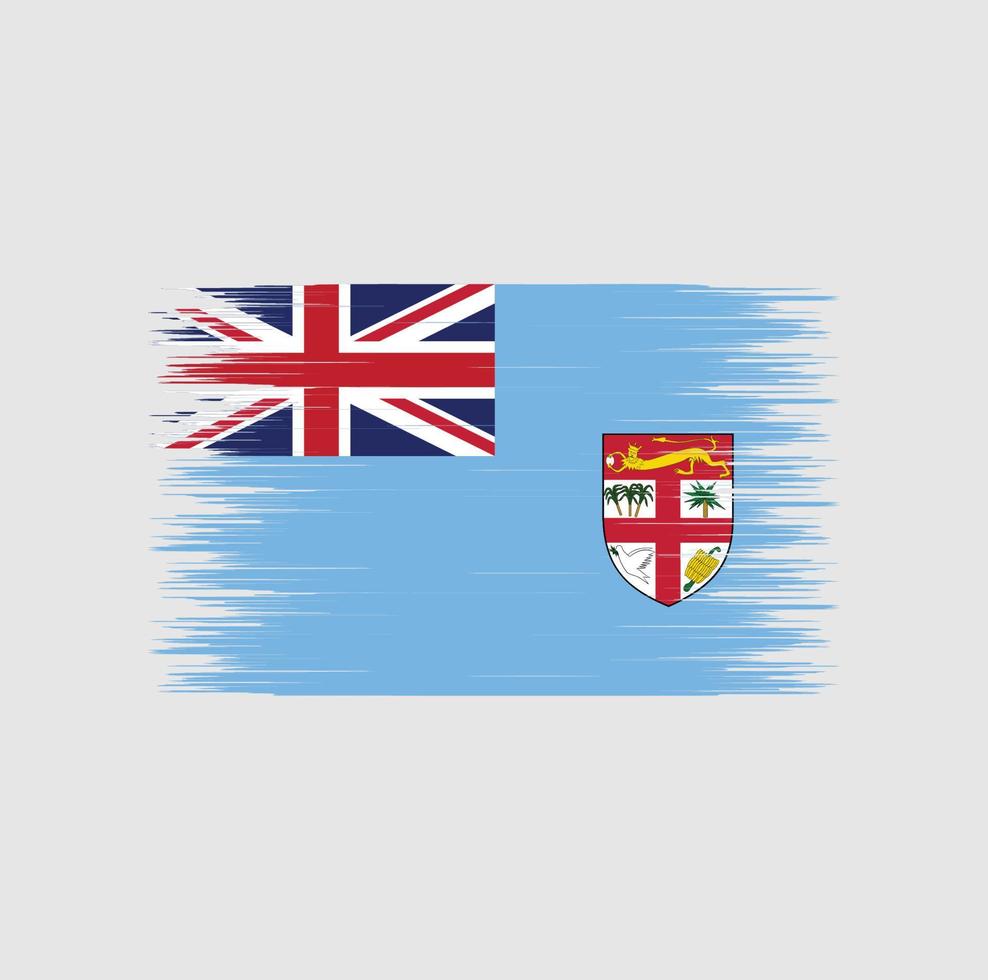 fiji vlag penseelstreek, nationale vlag vector