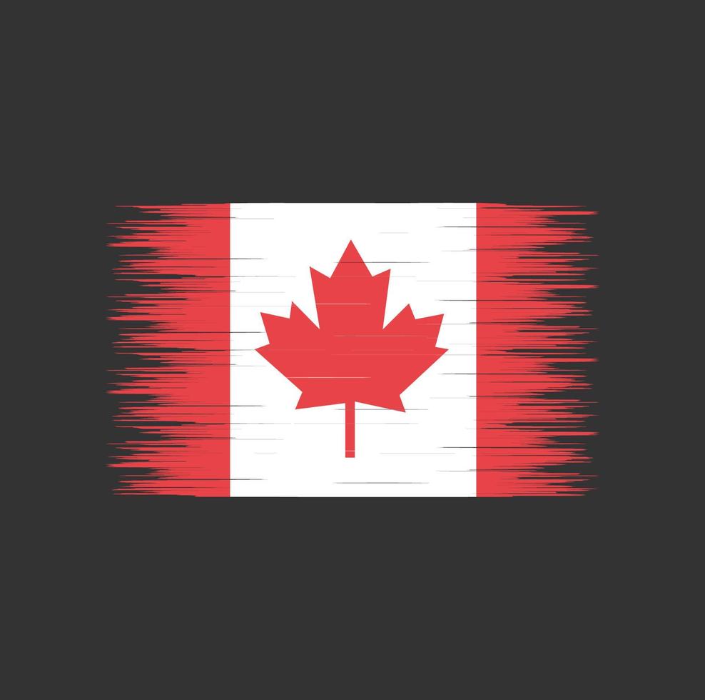 Canadese vlag penseelstreek, nationale vlag vector