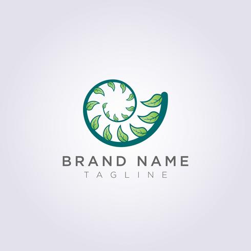 Creatief bladplant logo-ontwerp voor uw bedrijf of merk vector