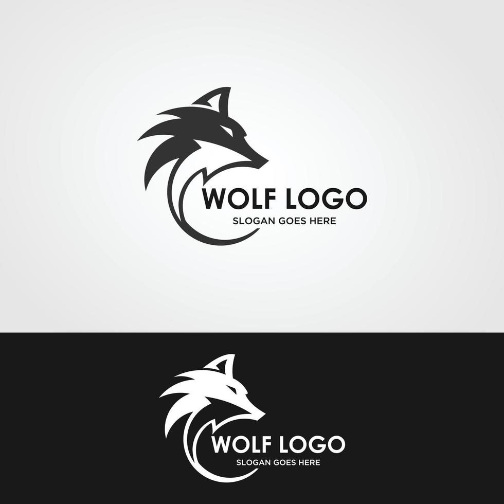 wolf vintage logo voorraad vector