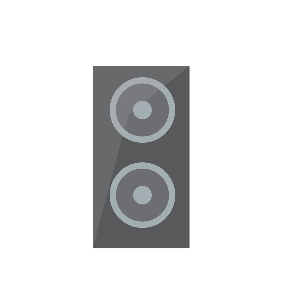 grijze luidspreker. hifi of hoogwaardige akoestische luidspreker of audiomonitorpictogram vector