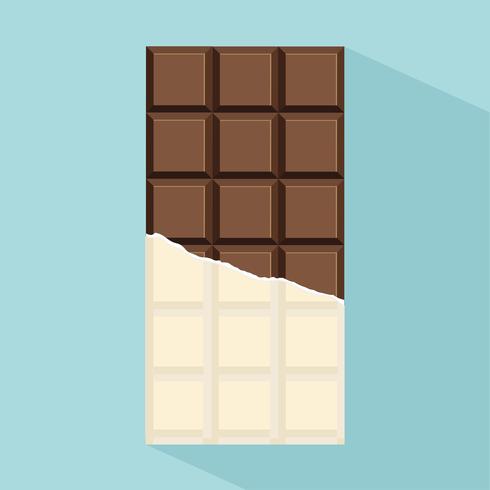 chocoladereep vector met lange schaduw