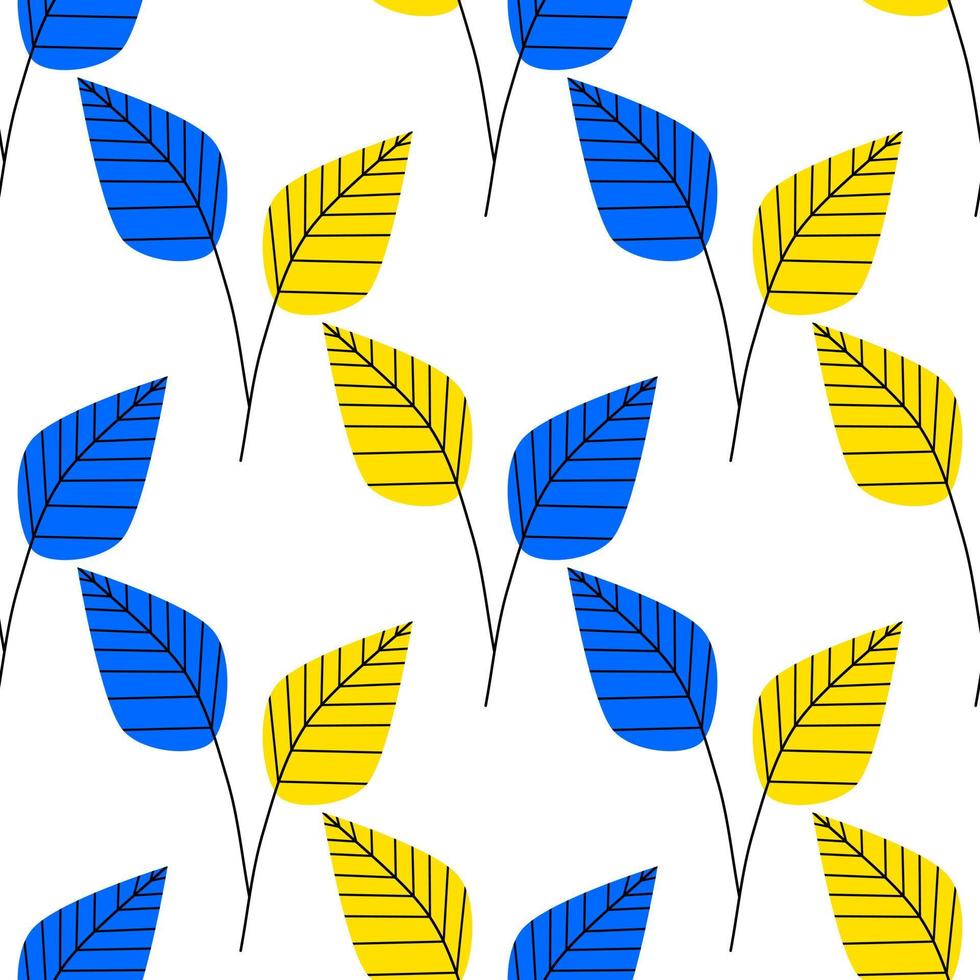 naadloze achtergrond. naadloos patroon. bladeren op een witte achtergrond. inpakpapier patroon. patroon voor lentedecoratie. vector
