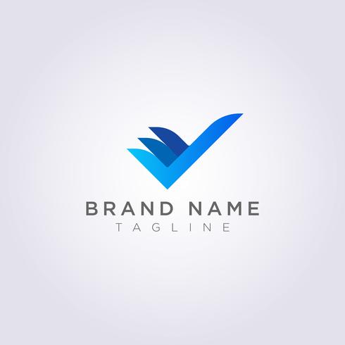 Creative Check-logo-ontwerp voor uw bedrijf of merk vector